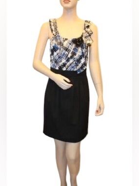 🆕👗BCBG-MAXAZRIA Black Silk Embellished Beaded Dress 👗